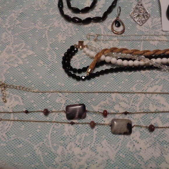 VINTAGE RETRO JEWELRY & PARTS BUTTONS SECRET BAG OLD SPOONJJ ETC. LOT - Picture 6 of 9